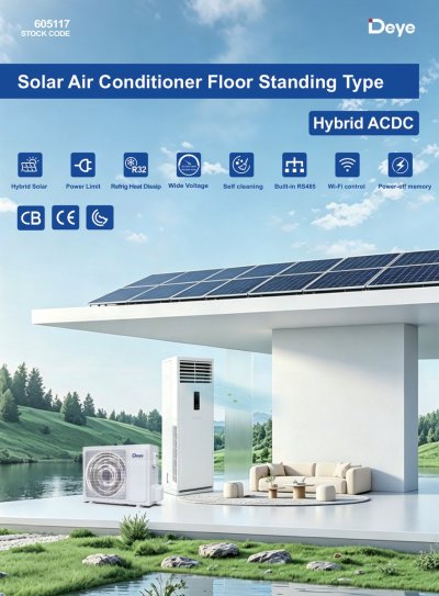 Solar Air Conditioner Floor Standing Type (Hybrid AC/DC)