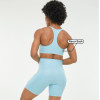 Custom High Stretch Print Fabric Fitness Yoga Shorts Set Activewear For Women