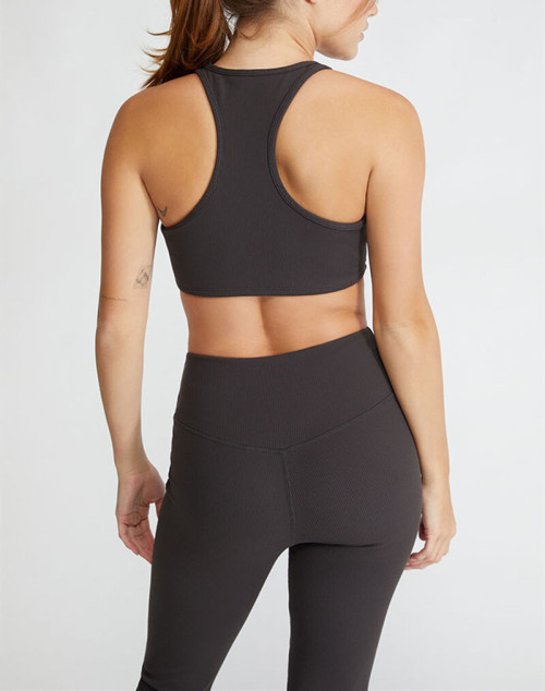 Wholesale yoga wear  racer back plain custom workout sports bra for running