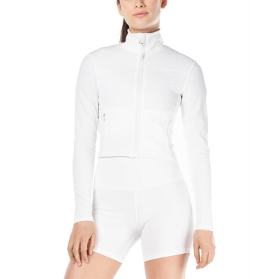 Custom women's jackets Nylon Stretchy Slim Fit Cropped Yoga Jackets With Zipper Pockets For Women