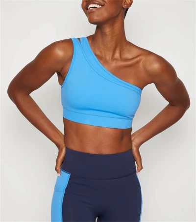 Trendy Design High Quality Plus Size Sports Bra Removable Padded Gym Women One Shoulder Sports Bra