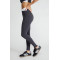 High Waist Crossover Yoga Leggings Color Block Full Length Tights With Back Zipper Pockets