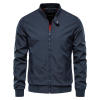 High Quality Solid Color Stand Collar Jacket Men Winter Plus Size Jacket Flyer Bomber Jacket