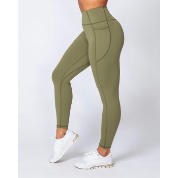 High waist compression yoga leggings with side pockets