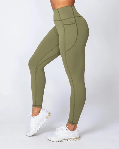 High waist compression yoga leggings with side pockets