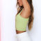 Wholesale fitness wear front cross cut out yoga crop top,  gym ladies tank top