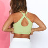 Wholesale fitness wear front cross cut out yoga crop top,  gym ladies tank top