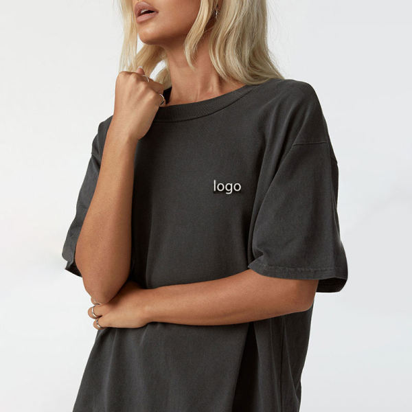 Wholesale High Quality , Customized top Printed Logo OverSized  Shirt, Women Blank T Shirt