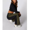 China Manufacturer Stylish Color Block Flared Yoga Pants Casual Bell-Bottomed Pants For Women