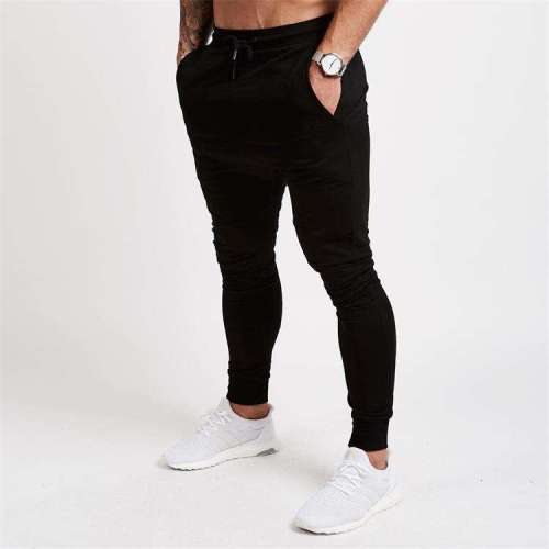 Wholesale Mens Gym Cotton Polyester Sweatpants Custom Logo Tie-up Sportswear Men's Joggers