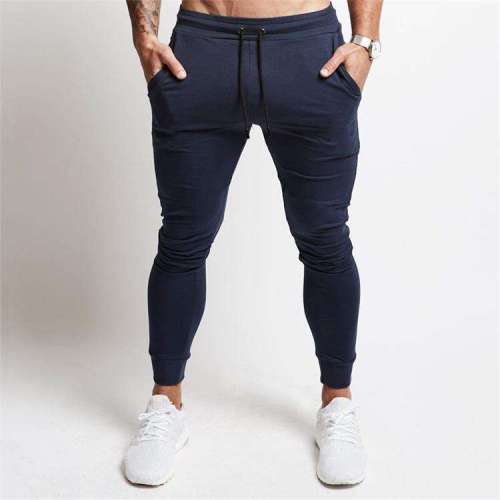 Wholesale Mens Gym Cotton Polyester Sweatpants Custom Logo Tie-up Sportswear Men's Joggers