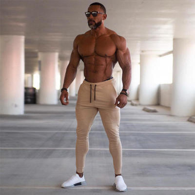 Wholesale Mens Gym Cotton Polyester Sweatpants Custom Logo Tie-up Sportswear Men's Joggers