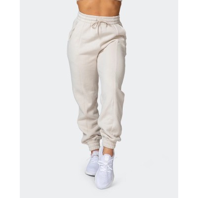 Custom Elastic Waist Women's Joggers With Drawstrings Loose Fit Cozy Sweatpants For Running