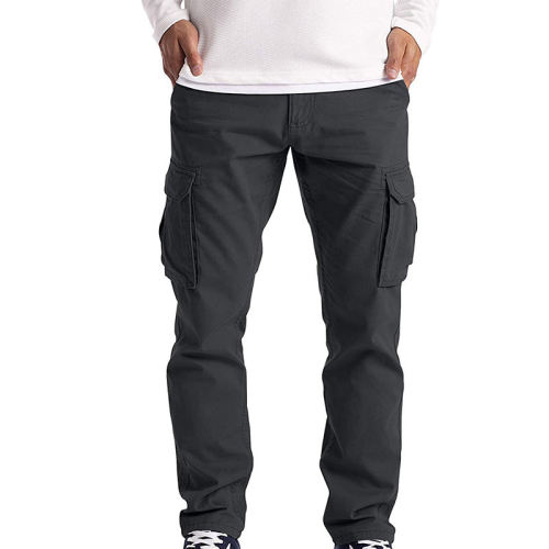 Outdoor Hiking Cotton Cargo Pants Men Streetwear Casual Straight Multi Pocket Cargo Pants Men