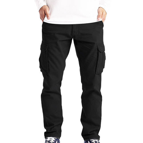 Outdoor Hiking Cotton Cargo Pants Men Streetwear Casual Straight Multi Pocket Cargo Pants Men