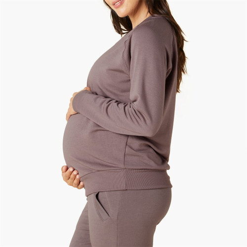 China Manufacturer Custom long sleeve relaxed fit Maternity Pullover