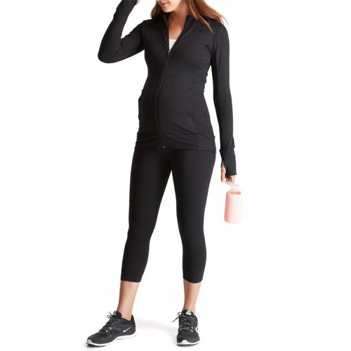 China manufacturer Customize fit Active Side Zip Maternity Jacket