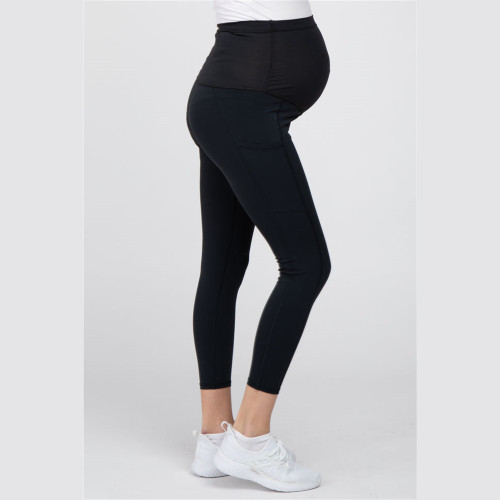 China Manufacturer Side Pocket Cropped Maternity Active Legging