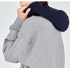 Private Label Hooded Sweatshirts,Color Block Women's Hoodies,Off-shoulder Hooded Sweatshirts