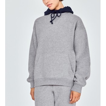 Private Label Hooded Sweatshirts,Color Block Women's Hoodies,Off-shoulder Hooded Sweatshirts