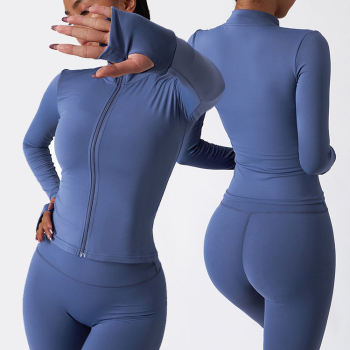 YYFJ02 Custom Long Sleeve Jacket Set,Sportswear,Gym Jacket,New Spandex Womens Long Sleeve Set