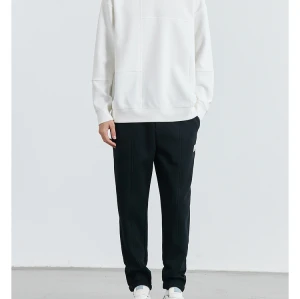 Loose men's hoodie,waffle lattice patchwork men's hoodie,round neck men's hoodie fall/winter