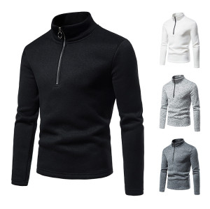 Custom zippered jacket hoodie,half cardigan jacket hoodie,a turtleneck jacket hoodie