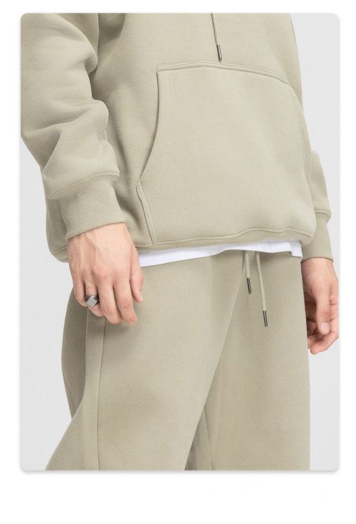 Custom Men's hoodie top,350g hoodie top,plus fleece thick solid color hoodie top