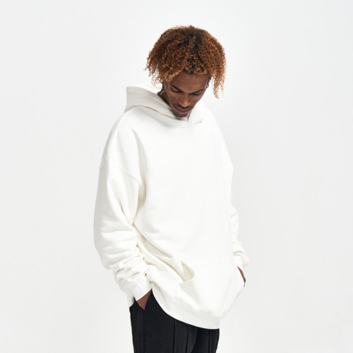 Custom solid color hoodie,basic 390G plus cashmere american oversized hoodie,thickened men's hoodie