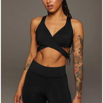 Custom Sports Bra Logo Women Back Buckle Crisscross Sport Bra,Fitness top,Medium Impact Sports Bra