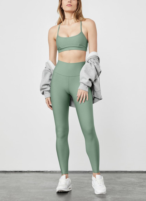 High Waisted Basic Leggings For Ladies Butt Lifting Sports Tights