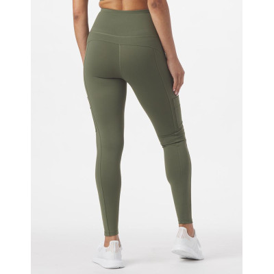 Tummy control solid color yoga leggings with side pockets