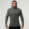 Fitness sports long sleeved cotton lightweight solid color hoodie for men