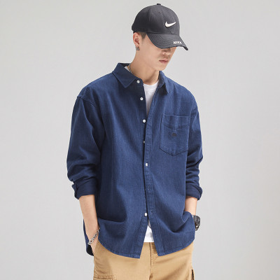 Long-sleeved Winter day cotton shirt plus fleece loose men's shirt