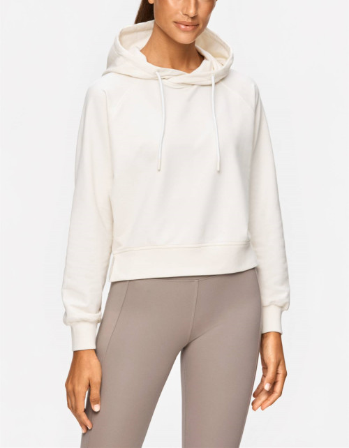 New Arrival Hooded Cropped Sweatshirts With Drawstrings