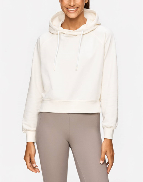 New Arrival Hooded Cropped Sweatshirts With Drawstrings