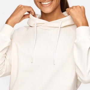 New Arrival Hooded Cropped Sweatshirts With Drawstrings