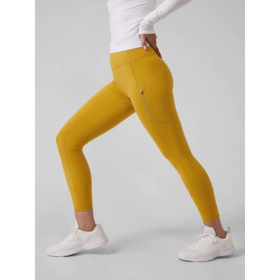 Compressive Stretchy Yoga Leggings For Ladies With Zipper Pockets