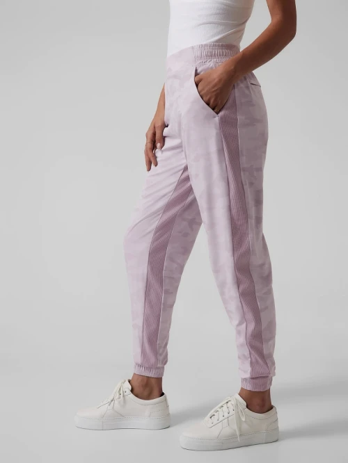 Women's camouflage printing joggers Elastic Waist running sweatpants with side pockets