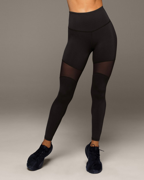 High waist sexy mesh trainning leggings