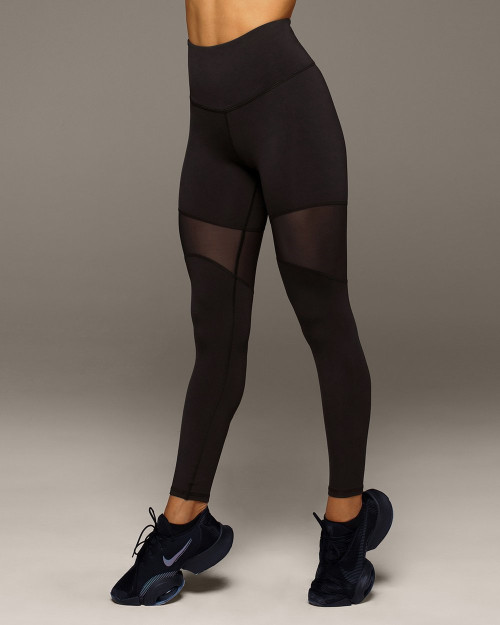 High waist sexy mesh trainning leggings