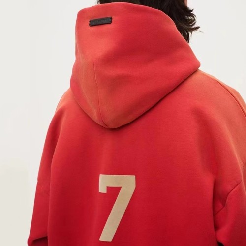 Red hoodie thickened custom colored high-quality autumn and winter plus velvet men's style