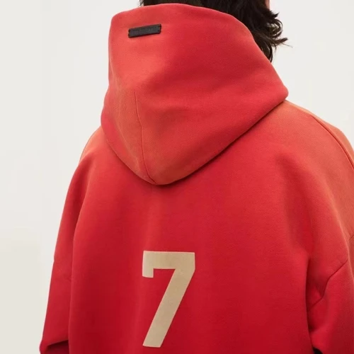 Red hoodie thickened custom colored high-quality autumn and winter plus velvet men's style