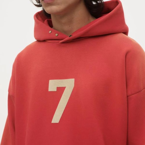 Red hoodie thickened custom colored high-quality autumn and winter plus velvet men's style