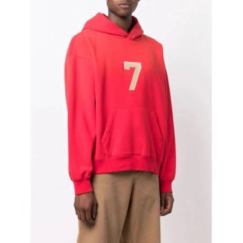 Red hoodie thickened custom colored high-quality autumn and winter plus velvet men's style