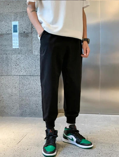 Cotton autumn sweatpants tide brand loose Harlan sports pants tooling large size men's casual pants