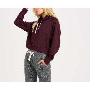 Leisure hooded sweatshirts cropped hoodies with drawstring