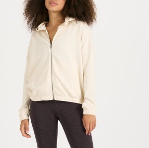 Women's full zipper hoodies cotton fleece cardigan