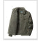 Autumn and winter washed cotton plus fleece thickened casual fashion lapel jacket jacket for men