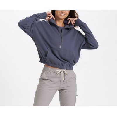 Women leisure cropped sweatshirts half-zipper hoodies